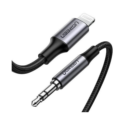 Ugreen Cable adaptador Lightning a Jack 3,5mm 1m Plata Ugreen Cable adaptador Lightning a Jack 3,5mm 1m Plata