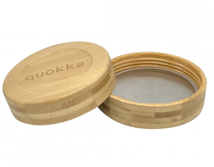 QUOKKA 820ML Deli Spring - Recipiente de Comida Cristal con Funda, Hermético para Almacenar