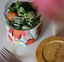 QUOKKA 820ML Deli Spring - Recipiente de Comida Cristal con Funda, Hermético para Almacenar