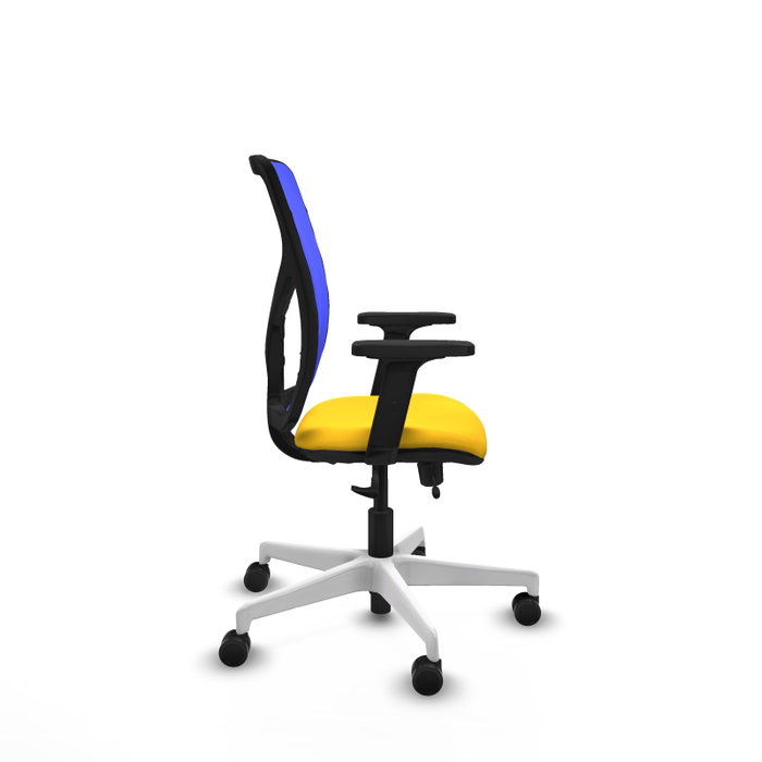 PIQUERAS Y CRESPO Silla de oficina Motilla con mecanismo Sincro/Traslack Amarillo y Azul PIQUERAS Y CRESPO Silla de oficina Motilla con mecanismo Sincro/Traslack Amarillo y Azul