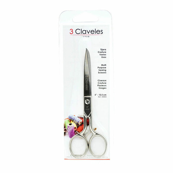 3 Claveles Tijera de costura 5 pulgadas