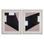 Cuadro Abstracto Beige Lienzo 124 X 5,20 X 154 cm (Set de 2)