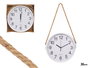 Giftdecor Reloj de Pared con Cuerda para Colgar Blanco 30 cm (Set de 8)