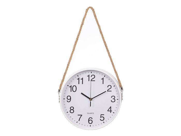 Giftdecor Reloj de Pared con Cuerda para Colgar Blanco 30 cm (Set de 8)