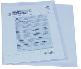 Dosier Angulo Recto Iberplas Pvc 300Μ Fº Cristal (Set de 30)