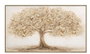 DKD Home Decor Cuadro Lienzo Árbol Pintado a Mano Beige 120x70x3,7 cm