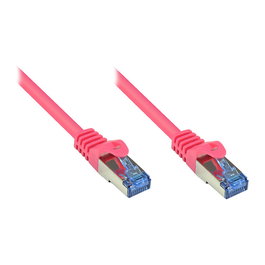 Alcasa Patch Cord Cat.6A S/FTP 10GBase-T, 1m, Conector RJ45 Macho, Color Magenta