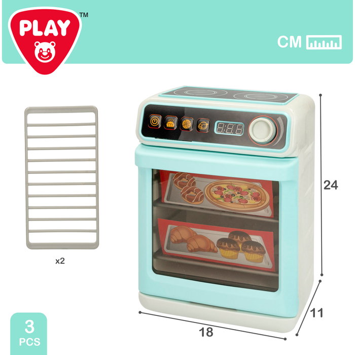 PLAY Mini horno de juguete con vitrocerámica, luz y sonido PLAY Mini horno de juguete con vitrocerámica, luz y sonido
