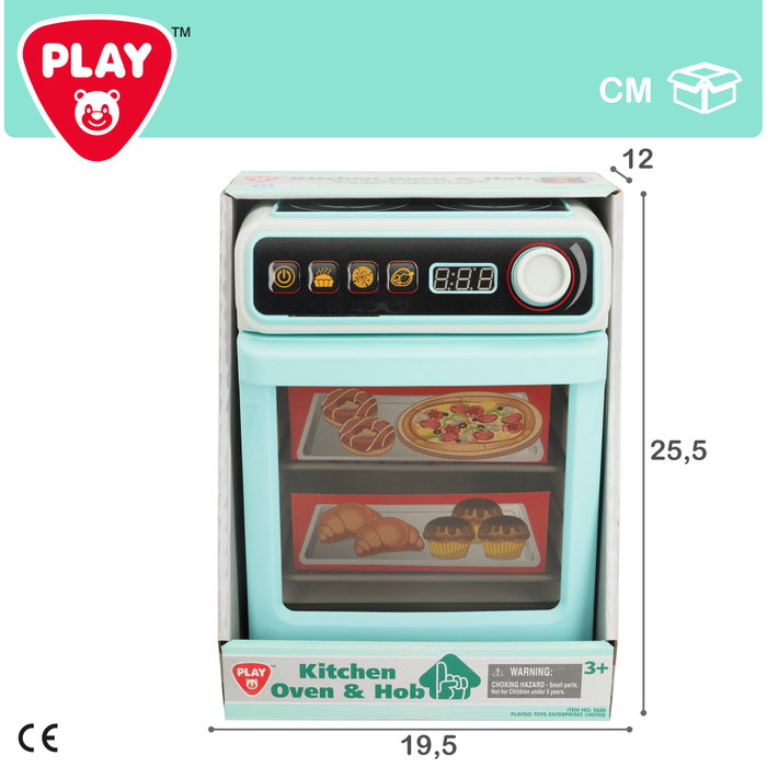 PLAY Mini horno de juguete con vitrocerámica, luz y sonido PLAY Mini horno de juguete con vitrocerámica, luz y sonido