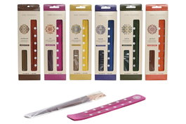 DKD Home Decor Incienso Varilla Indio Beige Multicolor 28 x 1 x 8 cm Set de 20 Unidades Aroma Patchuli Vainilla Jazmin Lavanda Sandalo