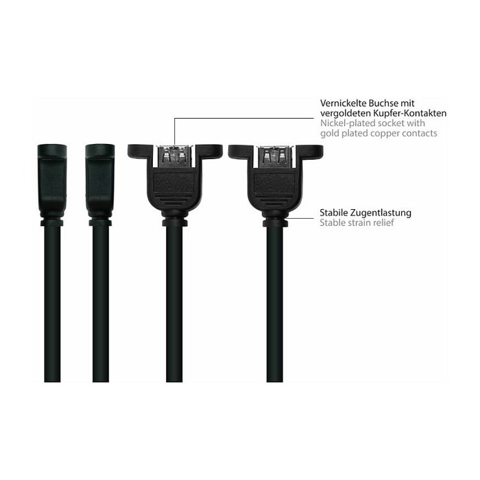 Kabelmeister Extensión USB 2.0 A-A de 0,3 m