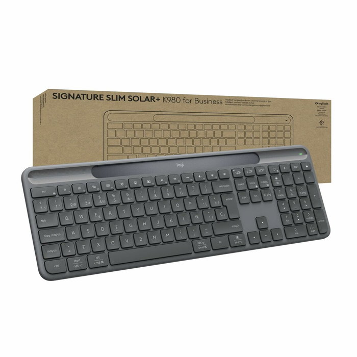 Logitech Signature Slim Solar+ K980 for Business Grafito
