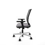 PIQUERAS Y CRESPO Silla de oficina Haches Gris con Brazos 3D