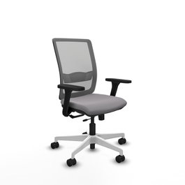 PIQUERAS Y CRESPO Silla de oficina Haches Gris con Brazos 3D