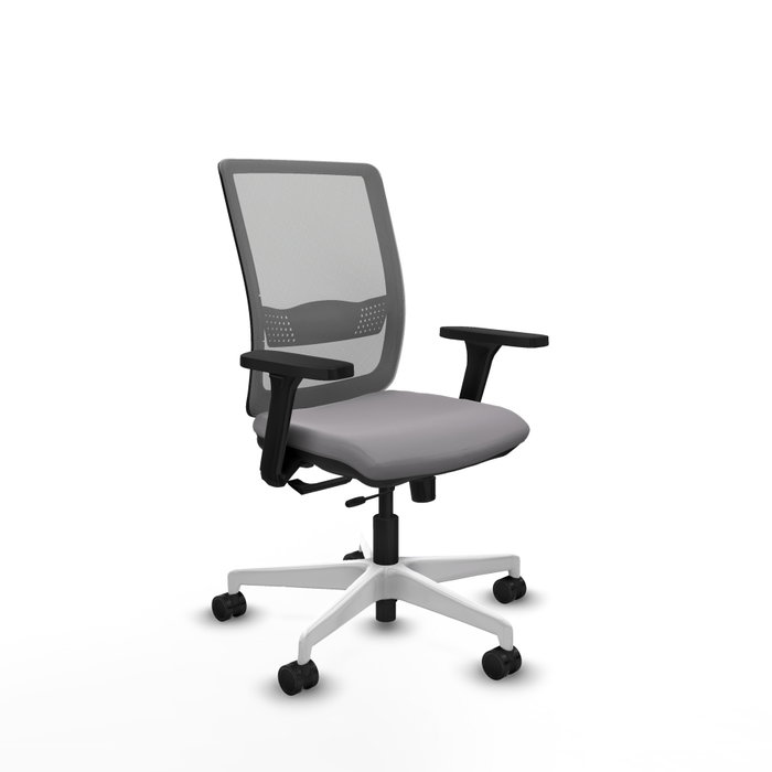 PIQUERAS Y CRESPO Silla de oficina Haches Gris con Brazos 3D PIQUERAS Y CRESPO Silla de oficina Haches Gris con Brazos 3D