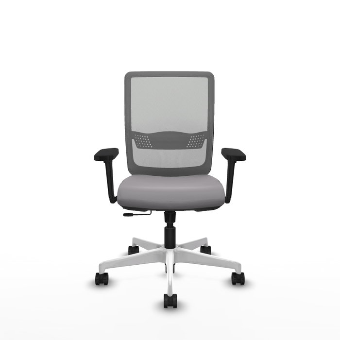 PIQUERAS Y CRESPO Silla de oficina Haches Gris con Brazos 3D PIQUERAS Y CRESPO Silla de oficina Haches Gris con Brazos 3D