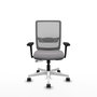 PIQUERAS Y CRESPO Silla de oficina Haches Gris con Brazos 3D