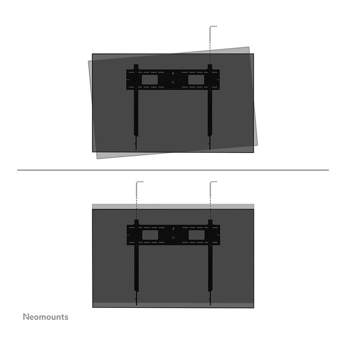 Neomounts WL35-750BL18 Soporte de pared inclinable para TV o monitor de 55" a 98" (2.49m), hasta 125kg, VESA 100x100 a 800x600, Negro