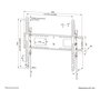 Neomounts WL35-750BL18 Soporte de pared inclinable para TV o monitor de 55" a 98" (2.49m), hasta 125kg, VESA 100x100 a 800x600, Negro