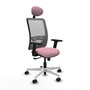 PIQUERAS Y CRESPO Silla de oficina Zulema Rosa con Malla Gris