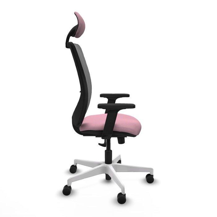 PIQUERAS Y CRESPO Silla de oficina Zulema Rosa con Malla Gris