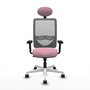 PIQUERAS Y CRESPO Silla de oficina Zulema Rosa con Malla Gris