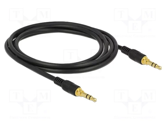 DeLOCK 85549 Cable de audio estéreo 3,5 mm macho a macho 2 m negro DeLOCK 85549 Cable de audio estéreo 3,5 mm macho a macho 2 m negro