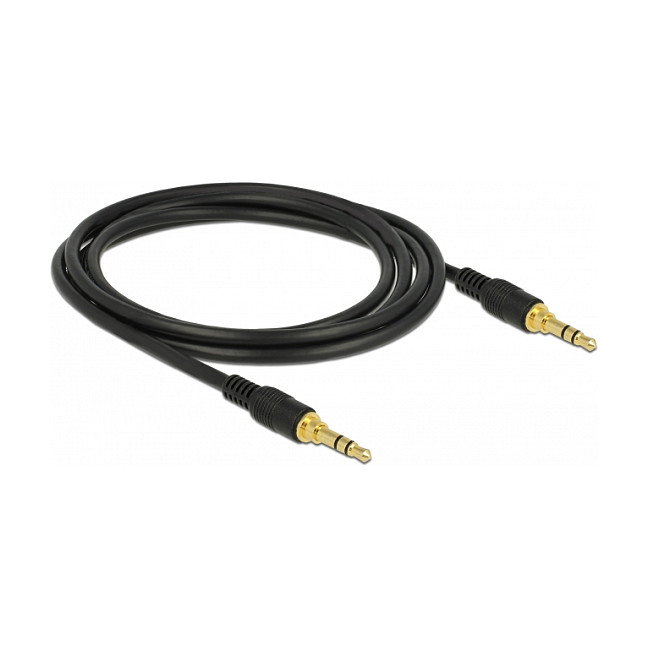 DeLOCK 85549 Cable de audio estéreo 3,5 mm macho a macho 2 m negro DeLOCK 85549 Cable de audio estéreo 3,5 mm macho a macho 2 m negro
