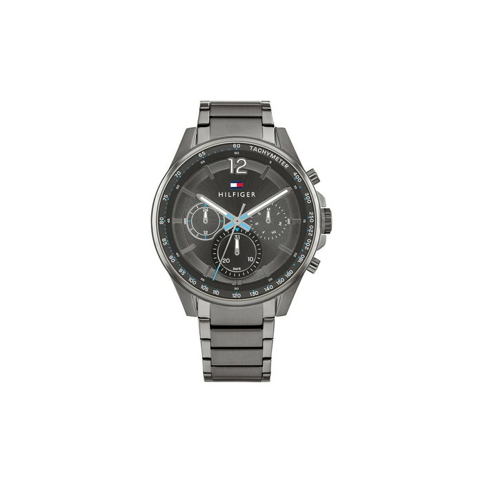 Tommy Hilfiger 1791975 con esfera negra y correa gris