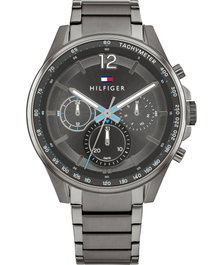Tommy Hilfiger 1791975 con esfera negra y correa gris