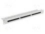 Lanberg Panel de parches 24 puertos 1U 19'' Cat. 5e UTP gris con organizador de cables