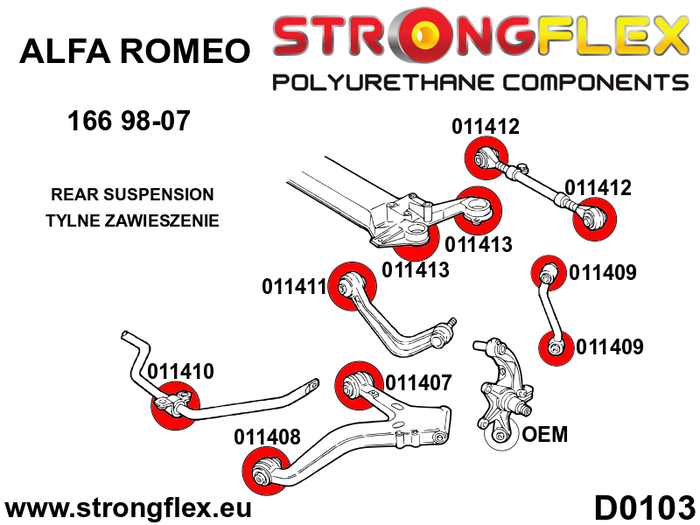 StrongFlex 011409B Silentblock Vertical Trasero
