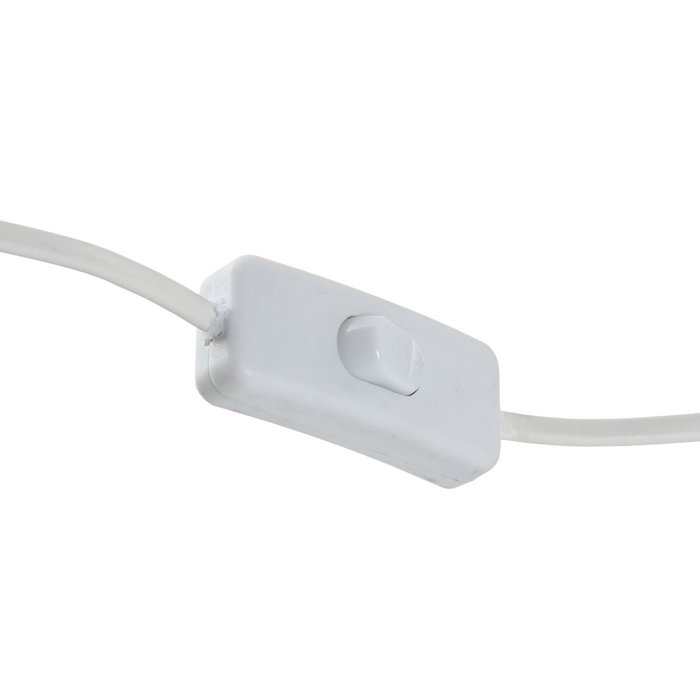 DKD Home Decor Lámpara de Sobremesa Seta en Metal y Cuerda Blanco/Natural
