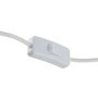 DKD Home Decor Lámpara de Sobremesa Seta en Metal y Cuerda Blanco/Natural