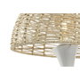 DKD Home Decor Lámpara de Sobremesa Seta en Metal y Cuerda Blanco/Natural