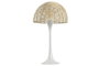 DKD Home Decor Lámpara de Sobremesa Seta en Metal y Cuerda Blanco/Natural