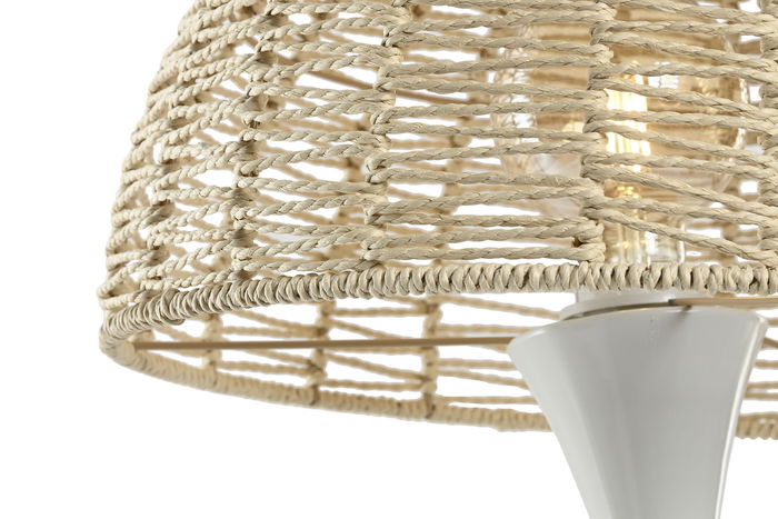 DKD Home Decor Lámpara Sobremesa Urban Blanco Natural 40 x 73 x 40 cm DKD Home Decor Lámpara Sobremesa Urban Blanco Natural 40 x 73 x 40 cm