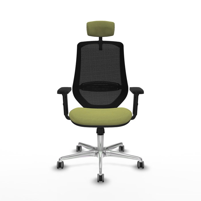 PIQUERAS Y CRESPO Silla de oficina Mardos con mecanismo Sincro, Verde oliva y Negro