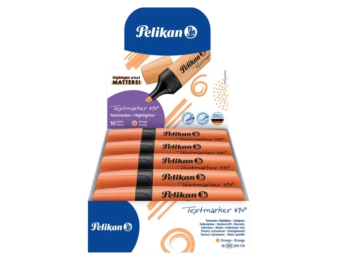 Pelikan Textmarker 490 Naranja (Set de 10) Pelikan Textmarker 490 Naranja (Set de 10)