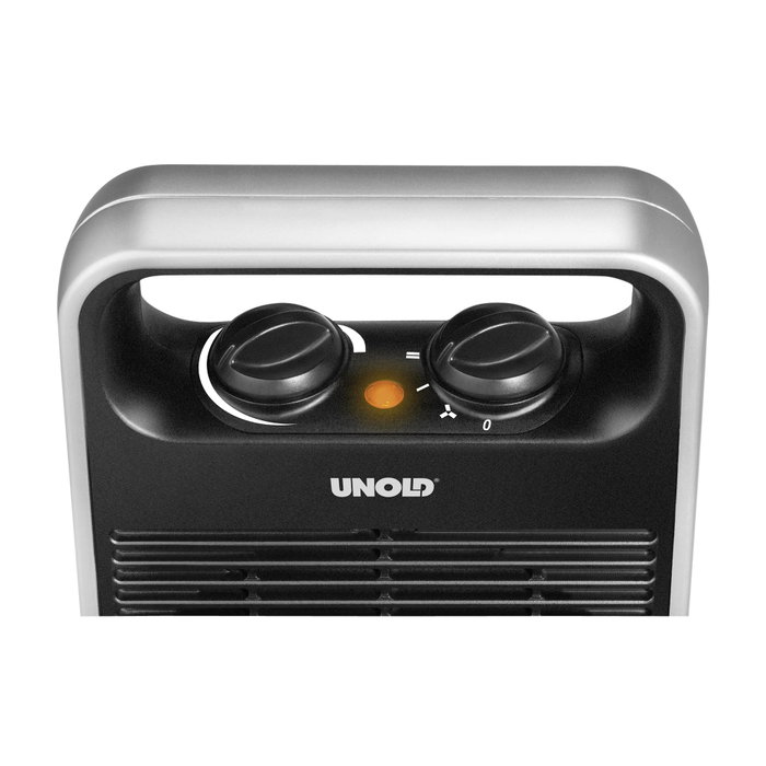 UNOLD Calefactor Rotate Negro y Plata