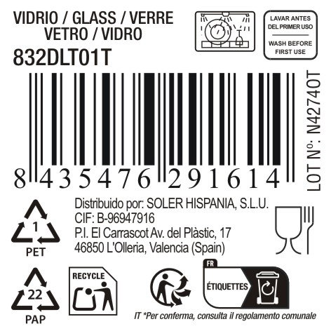 La Mediterranea Vaso Syros 270cc Transparente