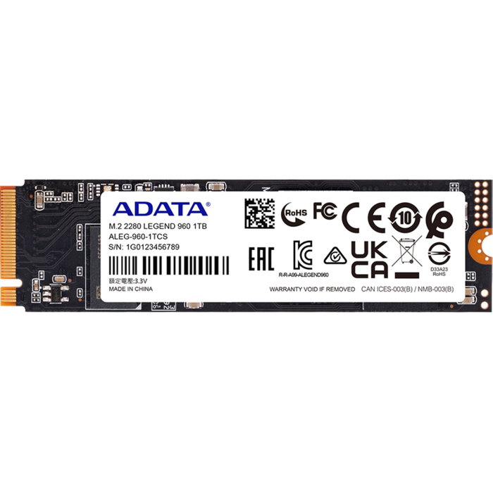 ADATA LEGEND 960 SSD 1TB M.2 NVMe PCIe Gen4 x4