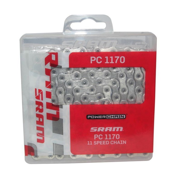 SRAM Cadena PC 1170 11 velocidades 120 eslabones Cierre PowerLock SRAM Cadena PC 1170 11 velocidades 120 eslabones Cierre PowerLock