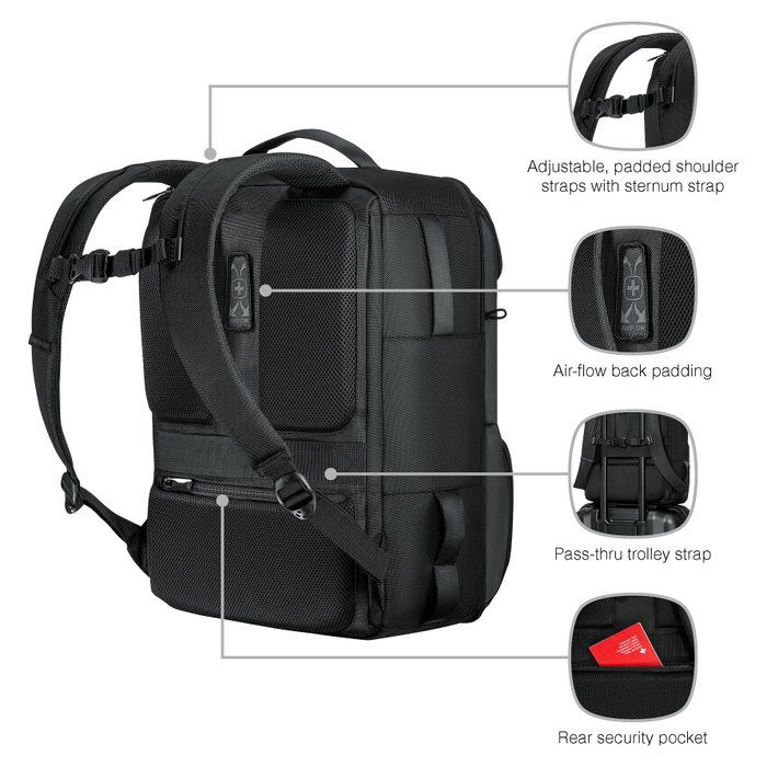 Wenger UrbanOne Travel 15,6 pulg. Mochila de viaje Negro Wenger UrbanOne Travel 15,6 pulg. Mochila de viaje Negro