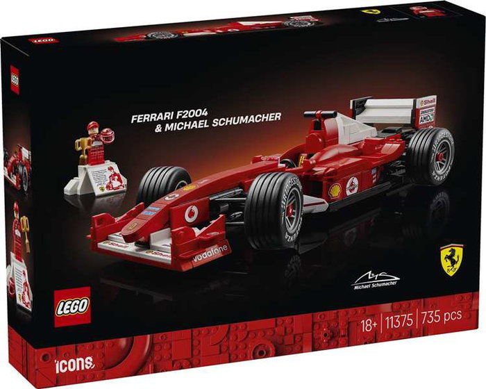 Lego Icons Ferrari F2004 & Michael Schumacher Juego de Construcción