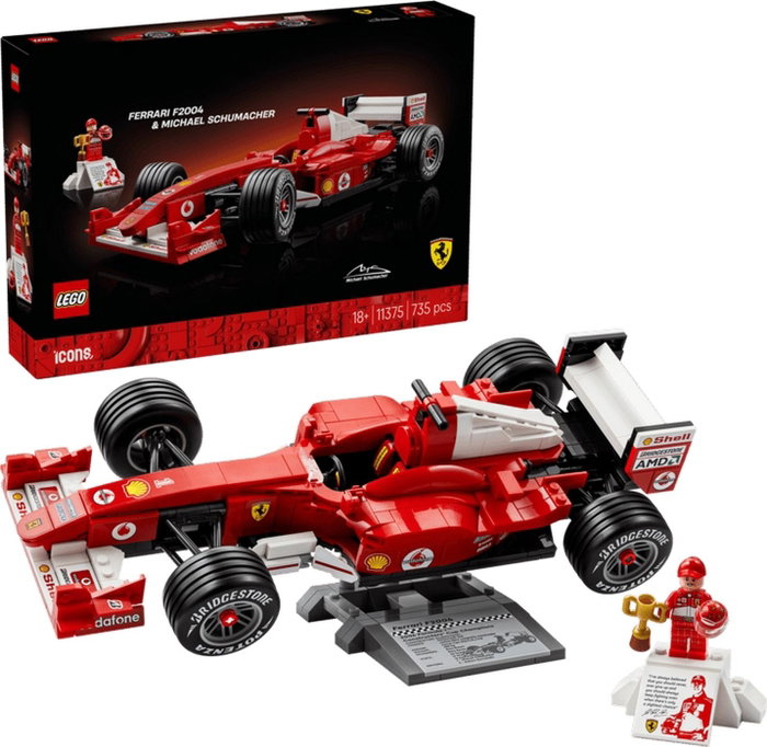 LEGO Icons Ferrari F2004 y Michael Schumacher 11375