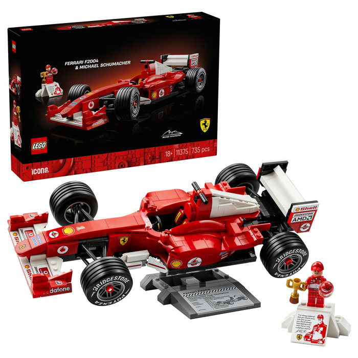 LEGO Icons Ferrari F2004 y Michael Schumacher 11375