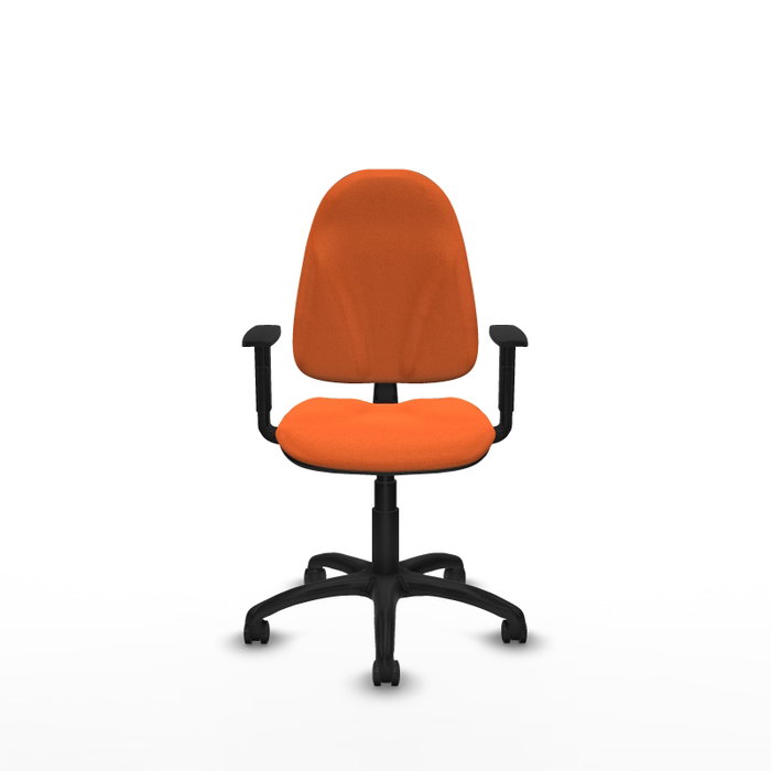 PIQUERAS Y CRESPO Silla de oficina Algarra Naranja con Brazos 1D y Ruedas para Parqué PIQUERAS Y CRESPO Silla de oficina Algarra Naranja con Brazos 1D y Ruedas para Parqué
