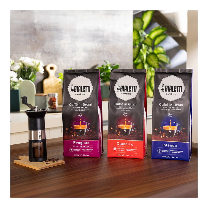 Bialetti Esperto Grani Pregiato Kaffeebohnen 1 kg Café Expreso Tueste Medio 100% Arábica