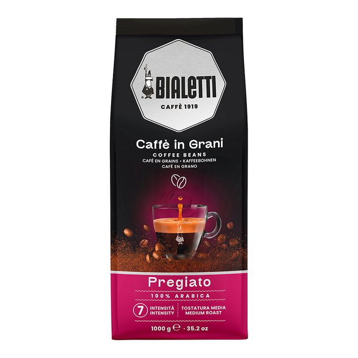 Bialetti Esperto Grani Pregiato Kaffeebohnen 1 kg Café Expreso Tueste Medio 100% Arábica
